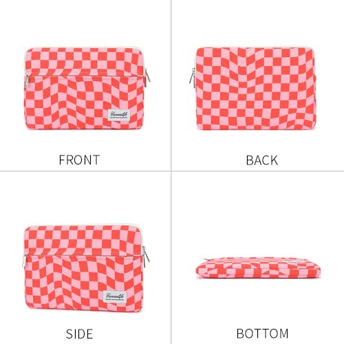 Canvaslife Patten Laptop Sleeve 14 inch 14.0 inch Laptop case Bag (Pink Check) - color: Pink Check, size: 14 inch / 14.0 inch