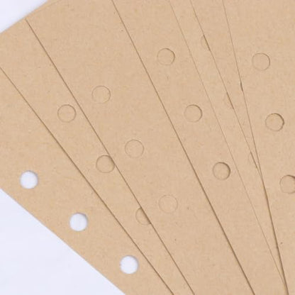 Uonlytech 3 Packages A6 Refill Paper for Spiral and Wirebound Notebooks, Blank Loose Leaf Refill Paper with Smooth Surface and Easy Insertion, Khaki 6-ring Loose Leaf Replacement for Office