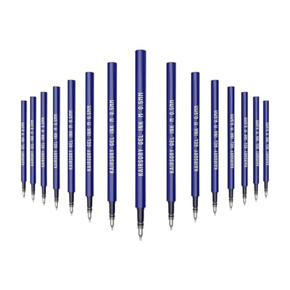 Blue Gel Pens Refills,Retractable Gel Ink Pen Refill Bulk,pen refill for twist pens,Fine Point 0.5mm Blue Ink, Smooth Writing Retractable Click Pen Refills(15 Pcs Pen Refills-Blue Ink-0.5mm) - style: 15 Pcs Blue Ink refills-0.5mm