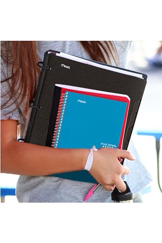 Five Star Spiral Notebooks, 3 Pack, 2 Subject, College Ruled, 9 1/2" x 6", 80 Sheets, Seaglass Green, Sedona Orange, Gray (840029B-ECM)