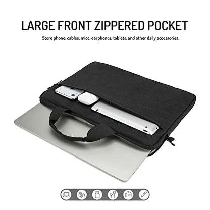 14-15 Inch Laptop Sleeve Bag Carrying Case Protective Computer Cover with Handle Shoulder Strap Compatible with 15 inch MacBook Air M5 M4 M3 M2 Acer ASUS HP Surface Dell Chromebook, Black - color: Black, size: 14"-15"