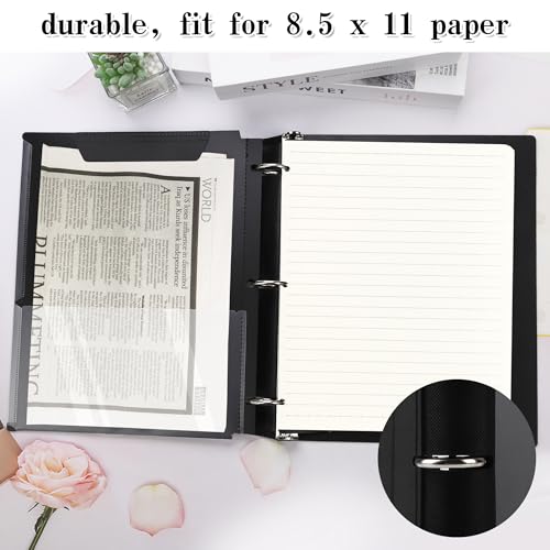 360° Pivotable 3 Ring Binder, Upgraded Foldable Binders 1 inch 12 Pack, Thin Small Three Ring Binder Fits 8.5" x 11", for Home, School and Office- Black, Purple, White, Blue, Green, Red - color: 2 Black+2 Green+2 Blue+2 Red+2 White+2 Purple, style: 12 PCS