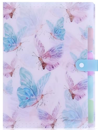 Forest Series Expanding File Folder Stylish Funky Cute Retro Document Organizer with Natural Scenes for Students,Teachers & Freelancers - Blue Butterfly - color: Nature/Blue Butterfly