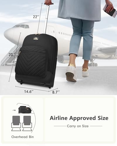 MATEIN Rolling Bag for Women, 17 inch Wheeled Laptop Backpack | TSA-Friendly Design, Wet Dry separation pocket, Backpacks with Wheels, 40L Large Capacity, Water Resistant, Multi-Pocket - color: Black, size: 17-inch
