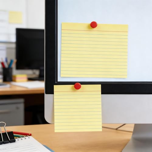 5x7 Yellow Recipe Cards (100 Pack), Heavyweight 160gsm Yellow Index Cards for Kitchen & Home Organization — College Ruled & Blank Back, Large Lined Note Cards for Meal Prep & Filing - color: Yellow