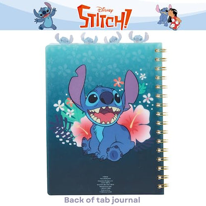 Innovative Designs Stitch Tab Journal Notebook, Spiral Bound, 96 Lined Pages, 8 x 7 inches, Blue - style: Stitch