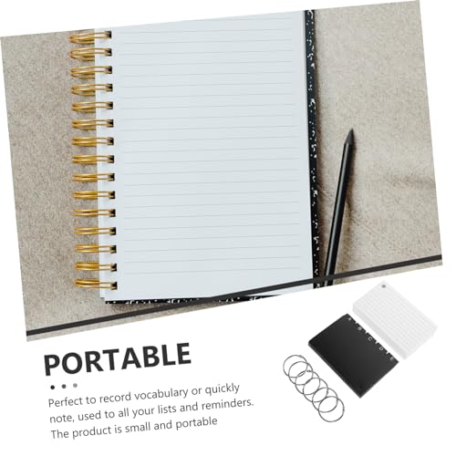 HOMSFOU Index Cards with Metal Binder Rings Blank Flash Cards for Studying and Office Use 3x5 Inches Convenient Learning Tools for Students and Professionals