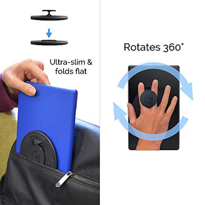 G-Hold® - Comfort Tablet Holder Works with Any Tablet, Tablet case, e-Reader, iPad - Universal, Ergonomic, Rotating, Folds Flat and Adjustable (Black) - color: Black Engraved