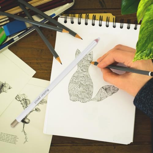 Wooden Sketching Pencils Smooth Lines Drawing Pencils with Soft Eraser 10pcs for Art Students for Sketching and Drawing