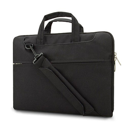 Lacdo 16 inch Laptop Bag for 16 inch New MacBook Pro M5 Pro/Max A3428 A3429 (2026), M4/M3/M2/M1 Pro/Max A3403 A3186 A2991 A2780 A2485 A2141 2024-2019, 15 inch Surface Laptop 7th Computer Bag, Black - color: Black, size: New MacBook Pro 16 Inch