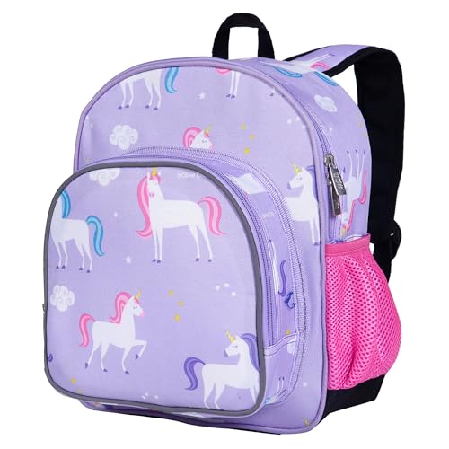 Wildkin 12 Inch Toddler Backpack for Kids, Unicorn | Ages 3-7, insulated front pocket — coordinates with matching Wildkin nap mats and water bottles - color: Unicorn
