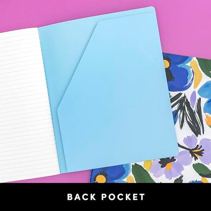 PAPERAGE Soft Cover Lined Journal Notebook, 2 Pack, (Bright Cheetah), 100 Pages, Large 7.5 inches x 9.5 inches, College Ruled, Ideal for Note Taking & Travel Journal - color: Bright Cheetah, style: Lined 100pgs (2 Pack)