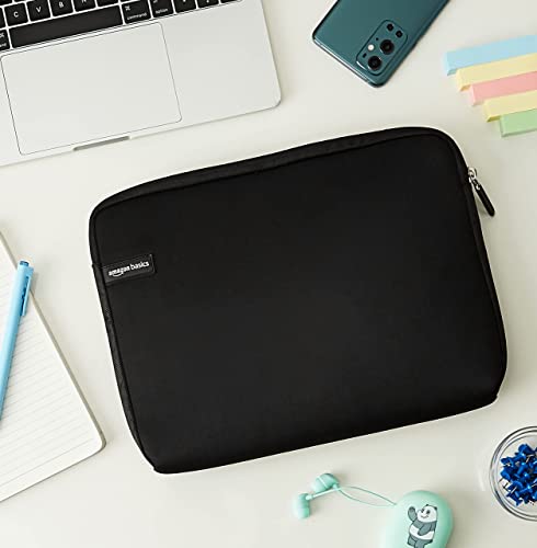 Amazon Basics 11.6 inch Laptop Sleeve, Protective Case with Zipper - Black - size: 11.6 Inch