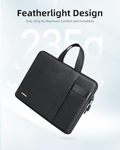 Innostyle Laptop Sleeve, 13-14 inch MacBook Laptop Bag, for Women Men Black | with Handle, Lightweight, Shock, Water Laptop Case, MacBook Air & MacBook Pro - color: Black