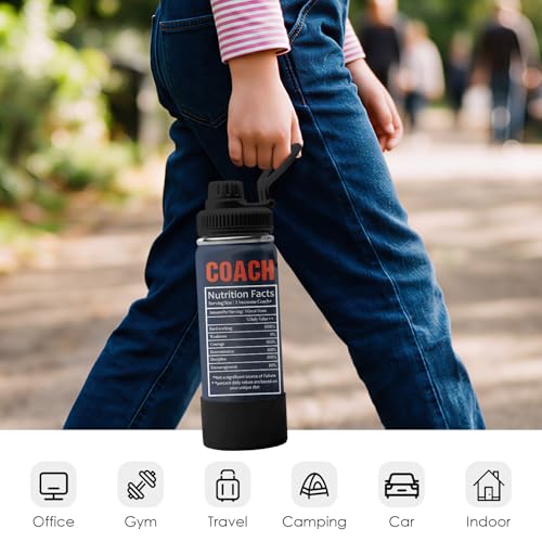 Coach Gifts 18 Oz Water Bottle, The Man The Myth The Legend Coach Gifts, Christmas Birthday Cheer Coachs Gift, SoccerSoftball Basketball Swim Coachs AppreciationGifts for Him - color: Coach