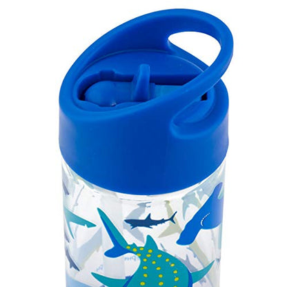Stephen Joseph, Kids Flip Top Water Bottle, 10 oz Tritan BPA Free, Water Bottle for Girls & Boys, Back to School Flip Top Bottle, Shark - color: SHARK