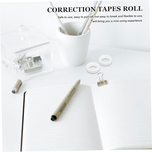 Sewroro 24rolls Wide Matte DIY Adhesive Tape Writable Student Correction Tape Bulk for Packaging Decoration and Craft Wrapping - size: 2500.00X1.20X0.10CM