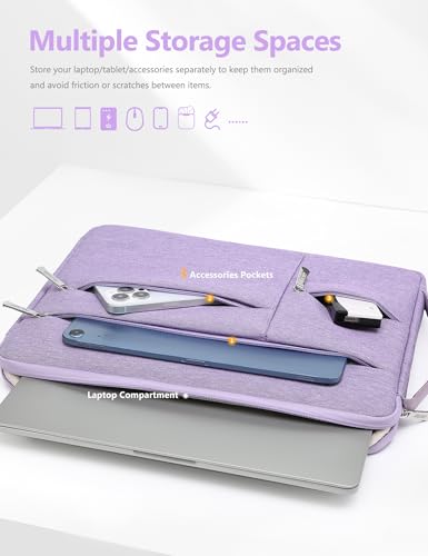 HYZUO 13 Inch Laptop Case Sleeve Bag for MacBook Air 13 M5 A3449 M4 M3 M2 M1 2026-2018, 13" MacBook Neo 2026 A3404, MacBook Pro 13 M2 M1 2026-2016, iPad Air/Pro 13, Surface Pro, XPS 13, Lilac Purple - color: Lilac Purple, size: 13 Inch