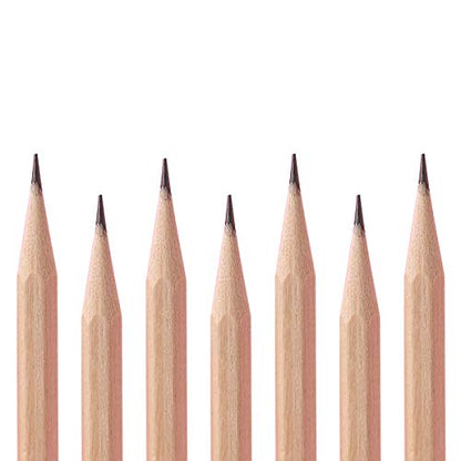 Hexagonal HB Wooden pencils, 30 natural wood grain pencils, Writing stationery(unpainted)