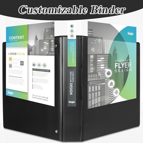 CIXILDTS 1.5-inch D Ring Binders, 3 Ring Binder Fit US Letter Size Paper, 1-1/2" Slant D Ring View Binder with 2 Pocekts, 6-Pack, Black - color: Black, size: 1.5", style: 6-Pack