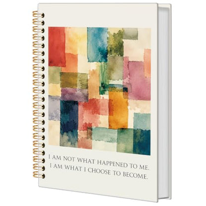 Mental Health Motivational Spiral Notebook for Women Men 5.5x8.3 Inch | Mental Health Gifts for Women Men,I Am Not What Happened to Me Inspirational Carl Jung Quote Notebook Journal - color: Carl Jung Quotes white