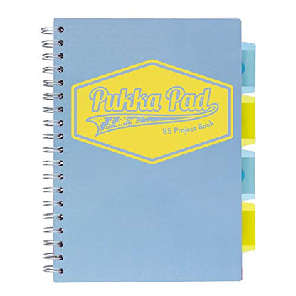 Pukka Pad 5 Subject Spiral Notebook 3-Pack - 200 Pages, 100 Sheets of 80GSM Paper with Repositionable Dividers & Perforated Edges for School & Office Planning & Organization - B5-7 X 10, Pastel - color: Pastel
