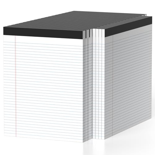 24 Pack Legal Pads 8.5 x 11 College Ruled Note Pads 8.5 x 11 Notepads 8.5 x 11 Micro Perforated Writing Pads 8.5 x 11 Pads of Paper Lined White Paper, 50 Sheets per Notepad for Home, Office, School - size: 8.5 x 11 In - White, style: 24 Pack