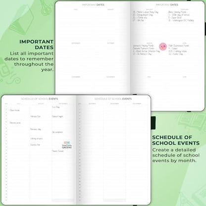 Clever Fox Teacher Planner, School & Homeschool Book, A4 Size Dark Green | Undated, 8.5x11, lay-flat binding, heavy-duty hardcover, teacher lesson weekly & daily planner, homeschool supplies - color: Dark Green, size: A4 (8.5" x 11")