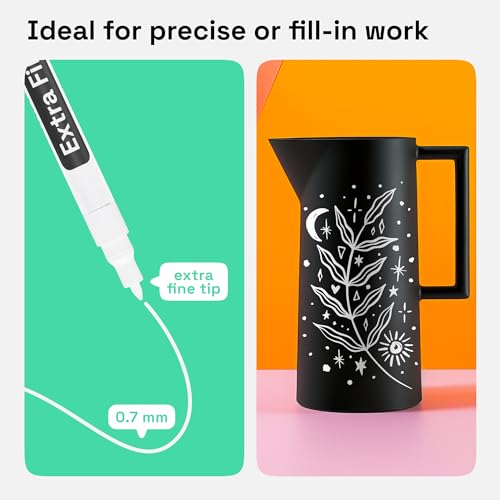ARTISTRO Oil-Based Tire Paint Pens (White, 2 Pack) - color: White, style: Extra Fine Tip