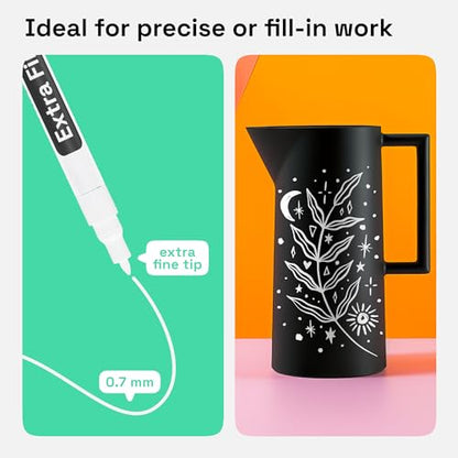 ARTISTRO Oil-Based Tire Paint Pens (White, 2 Pack) - color: White, style: Extra Fine Tip
