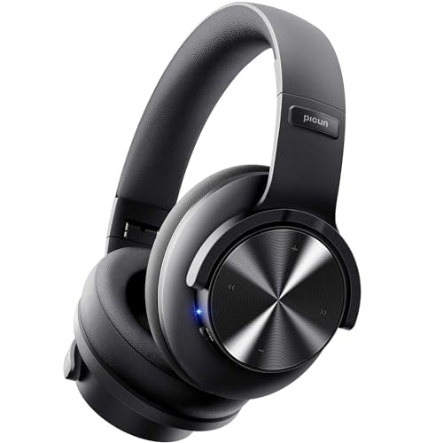 Picun B8 Bluetooth Headphones, 120H Playtime Headphone Wireless Bluetooth with 3 EQ Modes, Low Latency, Hands-Free Calls, Over Ear Headphones for Travel Home Office Cellphone PC Black - color: Black
