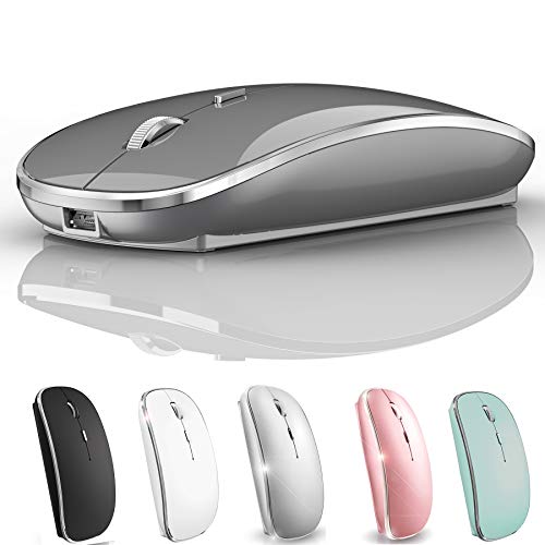 Bluetooth Mouse for iPad pro iPad Air Mac MacBook Pro MacBook Air MacBook Laptop Chromebook Win8/10/11 HP DELL PC - color: GREY
