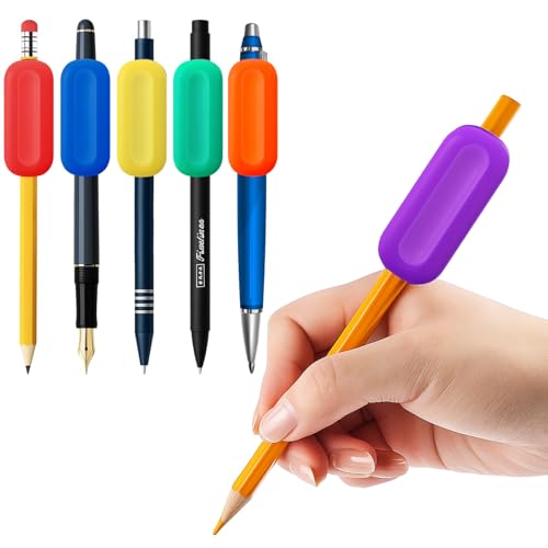 6-Pack Pencil Weights for Kids, Adults & Special Needs, 1 Oz Silicone Handwriting Aid – Improves Penmanship for Autism, Adhd, Tremors, Dyspraxia & Fine Motor Skill