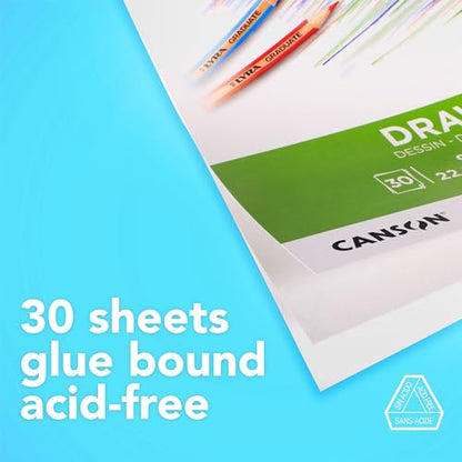 Canson Graduate Drawing Pad, Foldover, 5.5x8.5 inch, 30 Sheets | Artist Paper for Adults and Students - Drawing, Sketching and Art Journaling - color: White Paper, size: 5.5x8.5 inch