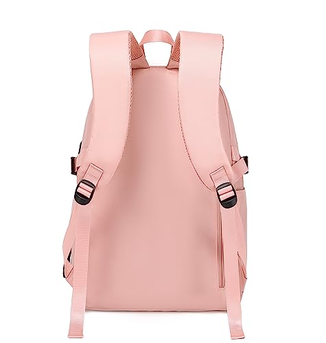 Acmebon Girl Roomy Fashion Laptop Backpack Set Casual Daypack Set for Women Pink - color: Pink