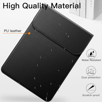 JETech Slim Laptop Sleeve for MacBook Neo (A18 Pro), MacBook Air 13-Inch (M2/M3/M4/M5) 2022-2026, MacBook Pro 13-Inch (M1/M2) 2016-2022, PU Leather Case (Black) - color: Black, size: 13-Inch