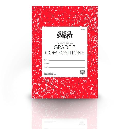 School Smart Skip-A-Line Composition Books - Grade 3, 50 sheets, Red - size: 50 Sheets/100 Pages - Grade 3