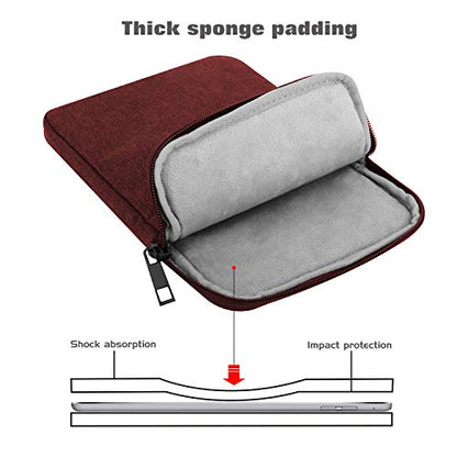 MoKo 9-11 Inch Tablet Sleeve Bag Carrying Case Fits New 11inch iPad Air M4, iPad A16 2025, iPad Pro 11 M4, Air 5/4/3, iPad 10/9/8th Gen, Tab S8/S9 11", Tablet Carrying Case, Wine Red - color: Wine Red, size: 9-11 inch