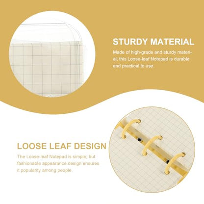 GAROZATION Mini 3-ring Loose-leaf Binder Notebook, Small Decorative Scrapbook Notepad with Smooth Writing Pages, Multi-function Mini Notebook for School, Office, and Personal Notes