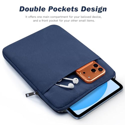 Dadanism 9-11 Inch Tablet Sleeve Bag Carrying Case for iPad (A16) 11th Gen 11", iPad 10th Gen 10.9" Air 5/4, iPad Air/Pro 11", iPad 9/8/7th 10.2", Galaxy Tab A11+ Plus 11"/S9 FE, Tab M11 11", Denim - color: Denim, size: 9-11 inch