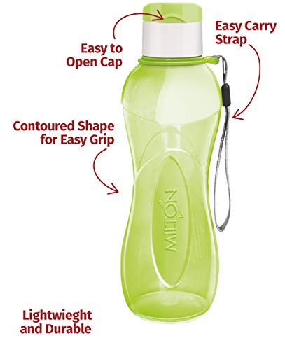 MILTON Sports Water Bottle Kids Reusable Leak-proof 25 oz 56 Set Plastic Wide Mouth Large Big Drink Bottle BPA & Leak Free With Handle Strap Carrier For Cycling Camping Hiking Gym Yoga - color: Bright 56 pack