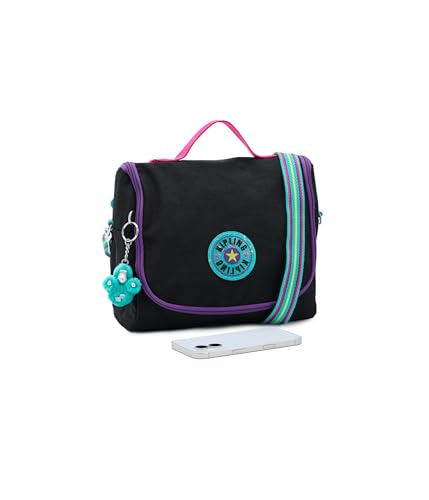 Kipling Women's New Kichirou Fc Lunch Bag, Insulated Lunch Bag, Snack Tote - color: Black Fun C
