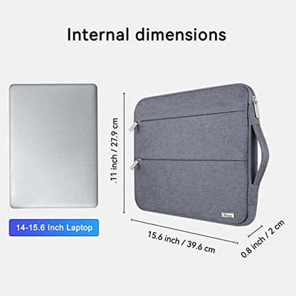 Voova Laptop Sleeve Carrying Case 15.6 16 Inch,Slim Computer Cover Bag Compatible with MacBook Pro 15/16, Dell xps 15,15-16 Inch HP Dell Asus Acer Laptop, Dark Grey - color: Dark Grey, size: 15.6-16 Inch