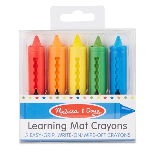Melissa & Doug Learning Mat Crayons - 5 Colors - size: 1 Count (Pack of 1)
