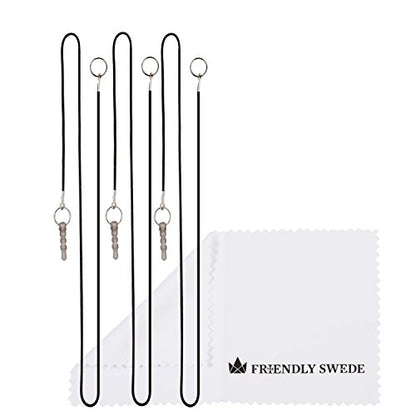 The Friendly Swede Stylus Pen for Touchscreen — 4.5" Stylus Pen for iPad, iPhone & Android - 6-Pack Including 2 x 15 Lanyards and Screen Cleaning Cloth - Red/Purple/Pink/Light Blue/Dark Blue/Green - color: Red/Purple/Pink/Blue/Green