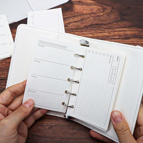 3 Pack A8 Refill Paper Loose Leaf Paper 120 Sheets Refillable Planner Binder Paper M5-5 Hole Mini Binder Paper 2.64''x4.09'' Filler Paper Vertical Line&To Do List&Weekly Plan - color: Vertical Line&To Do List&Weekly Plan