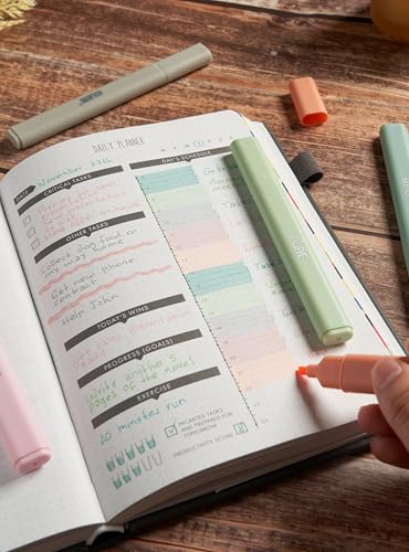 BLIEVE Bible Highlighters No Bleed Through, Chisel Tip, 5 Pack - color: PASTEL
