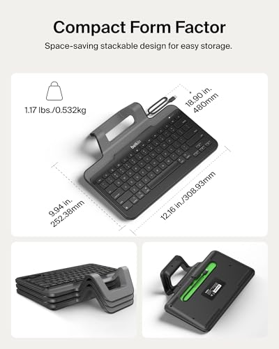 Belkin B2B130 Wired Tablet Keyboard with Stand and Lightning Connector for iPad - style: Lightning Connector w/ Stand