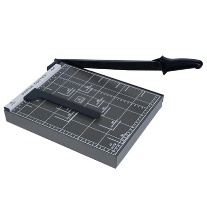 Guillotine Paper Cutter, 12" Cut Length Paper Trimmer with Sharp Blade and Metal Base, 12 Sheets Capacity with Safety Guard, Precision paper slicer for Cutting Paper, Card,Photos,Vinyl