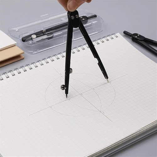 Metal Compass Set for Students,Heavy Duty Math Geometry Compass with Lead Refills Geometry Drawing Set Drafting Tool Kit for Schools